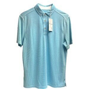 Tommy Bahama Men’s Small Paradiso Cove Polo Shirt Plume Light Blue Short Sleeve